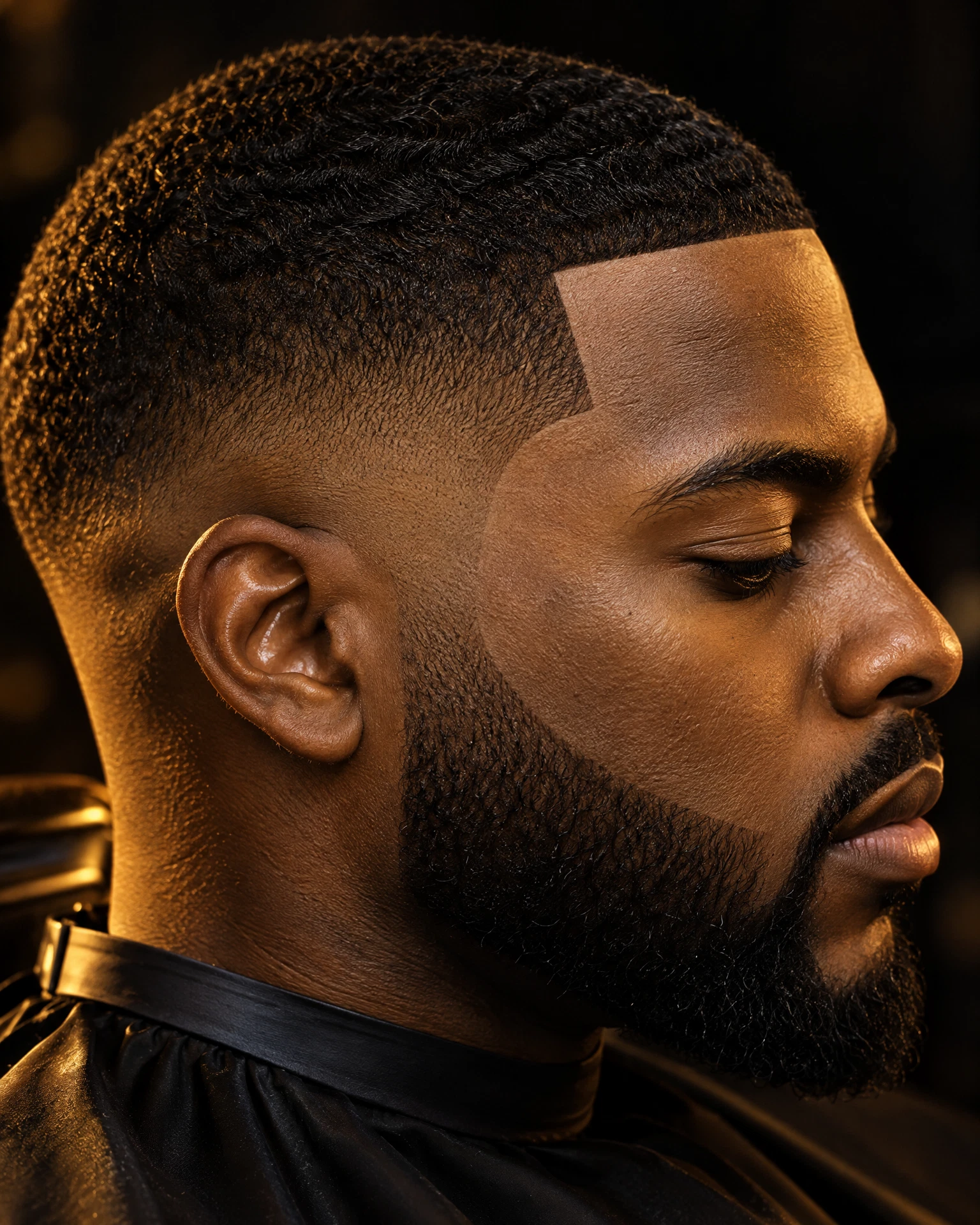 Sharp temple line-up detail